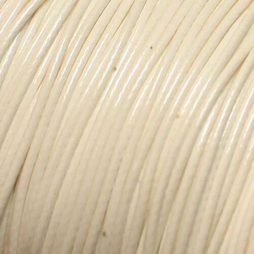 Bobine 160 metres env - fil corde cordon coton ciré 0.8mm blanc