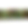 Fil 39cm 45pc env - perles pierre - opale verte boules 8mm vert marron kaki