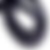 Fil 39cm 37pc env - perles pierre de soleil synthese galaxy boules 9-10mm bleu nuit noir paillette