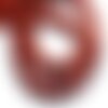 Fil 39cm 37pc env - perles de pierre - jaspe rouge boules 10mm