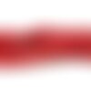Fil 39cm 75pc env - perles pierre - jade rondelles facettées 8x5mm rouge cerise foncé