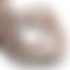 Fil 39cm 36pc environ - perles pierre jaspe paysage boules 10mm blanc gris rose pastel