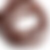 Fil 39cm 60pc env - perles de pierre - aventurine boules 6mm marron rose