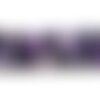 Fil 39cm 62pc env - perles pierre - agate boules 6mm violet blanc mauve