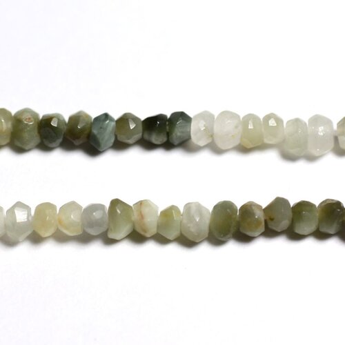 10pc - perles de pierre - chrysobéryl oeil de chat rondelles facettées 4-5mm - 4558550090423