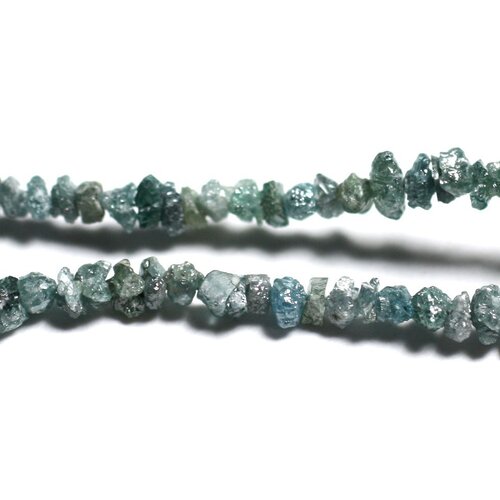 10pc - perles de pierre précieuse - diamant brut bleu 1-3mm - 4558550090621