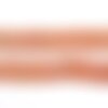 Fil 33cm 105pc env - perles pierre - cornaline rondelles facettées 3-5mm orange