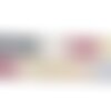 Fil 41cm 260pc env - perles pierre - saphir multicolore rondelles facettées 2-3mm blanc jaune orange rose bleu vert