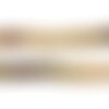 Fil 32cm 170pc env - perles pierre - petro tourmaline rondelles facettées 3-4mm jaune ocre marron vert kaki