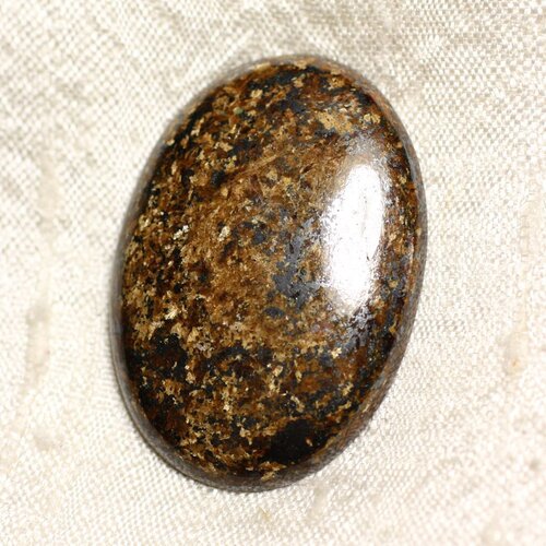 N37 - cabochon de pierre - bronzite ovale 40mm - 4558550087256