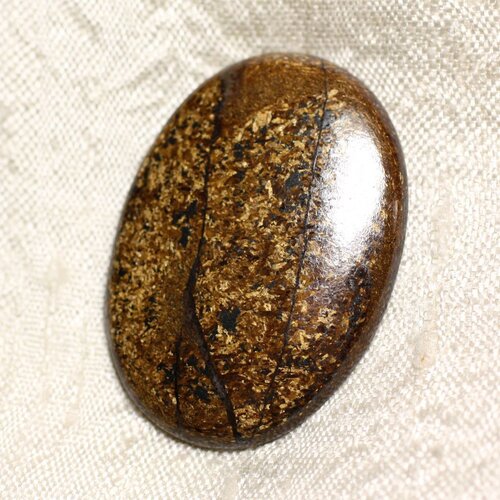 N35 - cabochon de pierre - bronzite ovale 39mm - 4558550087232