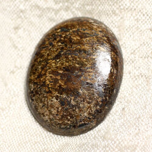 N27 - cabochon de pierre - bronzite ovale 32mm - 4558550087157