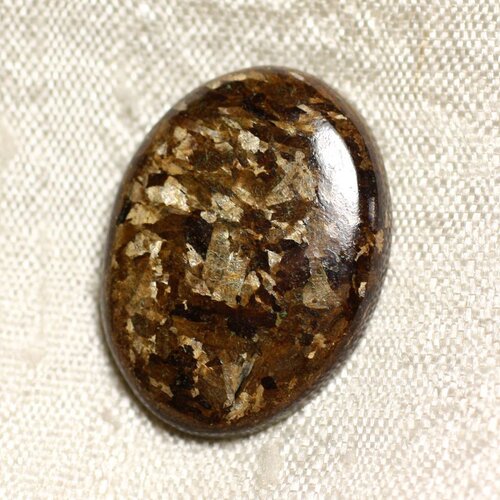 N25 - cabochon de pierre - bronzite ovale 26mm - 4558550087133