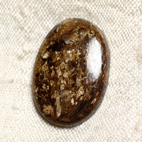 N24 - cabochon de pierre - bronzite ovale 25mm - 4558550087126
