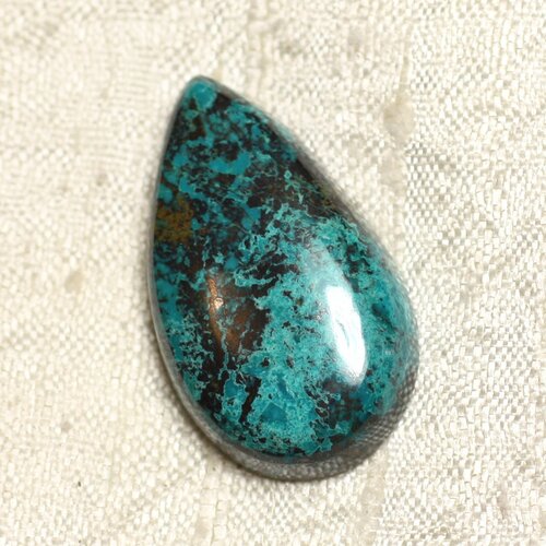 N5 - cabochon pierre semi précieuse - azurite goutte 32x19mm - 4558550079282