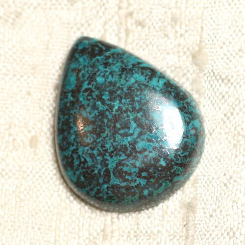 N14 - cabochon pierre semi précieuse - azurite goutte 28x23mm - 4558550079374