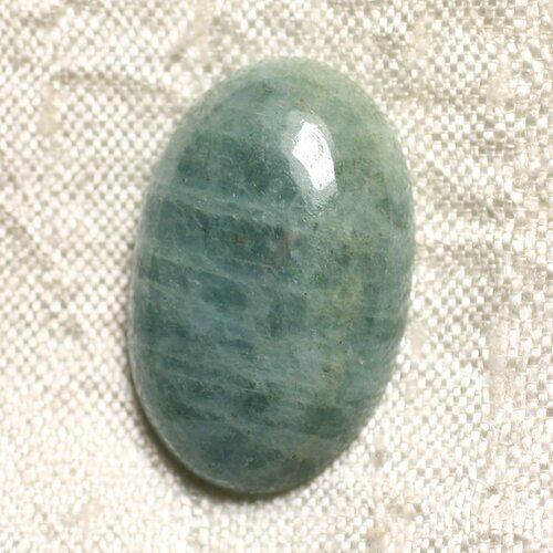Cabochon de pierre - aigue marine ovale 28x18mm n44 - 4558550083166