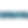 Fil 39cm 63pc env - perles de pierre - agate bleue boules facettées 6mm