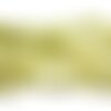 Fil 89cm 260pc env - perles de pierre - jade jaune citron rocailles chips 5-10mm