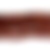Fil 89cm 440pc env - perles de pierre - grenat orange rocailles chips 3-7mm