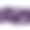 Fil 80cm 240pc env - perles pierre - amethyste rocailles chips 4-10mm violet