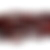 Fil 89cm 280pc env - perles de pierre - jaspe rouge poppy rocailles chips 5-10mm