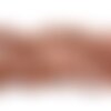 Fil 85cm 280pc environ - perles pierre de soleil rocailles chips 4-10mm rose orange irisé