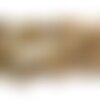 Fil 89cm 250pc env - perles de pierre - quartz rutile doré rocailles chips 5-10mm