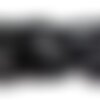 Fil 85cm 250pc env - perles pierre - obsidienne noir fumé rocailles chips 4-10mm noir marron taupe