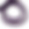 Fil 39cm 110pc env - perles de pierre - améthyste rondelles facettées 4x3mm violet