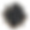 Fil 39cm 37pc env - perles de pierre - jade boules facettées 10mm gris noir