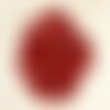 Fil 39cm 62pc environ - perles pierre - jade boules 6mm rouge cerise