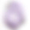 100pc - colliers tours de cou 47cm coton et tissu organza 10mm violet mauve