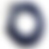 100pc - colliers tours de cou coton ciré 2mm bleu marine