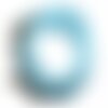 100pc - colliers tours de cou coton ciré 2mm bleu clair turquoise