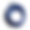 100pc - colliers tours de cou coton ciré 2mm bleu nuit roi