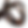 Fil 39cm 46pc env - perles de pierre - agate marron boules 8mm