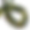 Fil 39cm 37pc env - perles de pierre - agate verte et jaune boules 10mm