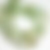 Fil 39cm 61pc env - perles pierre - agate boules 6mm vert clair pastel blanc