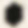 Fil 39cm 31pc env - perles de pierre - obsidienne noire fumée boules 12mm