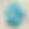 Fil 39cm 18pc env - perles nacre palets 20mm bleu turquoise