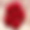Fil 39cm 14pc env - perles de pierre - jade grands ovales 25x18mm rouge rose framboise