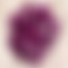 Fil 39cm 15pc env - perles de pierre - jade grands palets facettés 25mm violet magenta