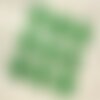 Fil 39cm 27pc env - perles de pierre - jade carrés facettés 14mm vert emeraude