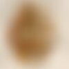 Fil 39cm 35pc env - perles nacre palets 9-10mm marron bronze doré