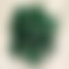 Fil 39cm 15pc env - perles de pierre - jade grands palets facettés 25mm vert sapin