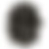 Fil 39cm 37pc env - perles de pierre - onyx noir boules facettées 10mm
