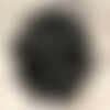 Fil 39cm 28pc env - perles de pierre - onyx noir ovales facettés 14x10mm