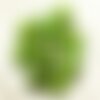 Fil 39cm 21pc env - perles pierre turquoise synthèse cranes tete de mort 18mm vert pomme fluo