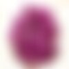 Fil 39cm 36pc env - perles pierre turquoise synthese crane tete de mort 14x10mm violet rose fuchsia magenta